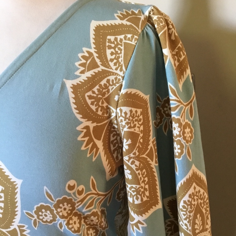 Spartina 449 Diane Jersey Knit Mini Dress Calm Waters Medallion - Picture 7 of 15